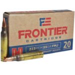 Frontier Cartridge Military Grade Ammunition 223 Remington 55 Grain Hornady Full Metal Jacket Boat Tail