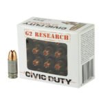 G2 Research Civic Duty Ammunition 9mm Luger 94 Grain Expanding Solid Copper Lead-Free Box of 20 - Image 2