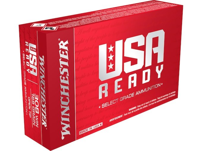 101795.jpg Winchester USA Ready Ammunition 308 Winchester 168 Grain Open Tip - Image 1