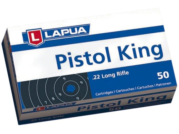 108394.jpg Lapua Pistol King Ammunition 22 Long Rifle 40 Grain Lead Round Nose - Image 1