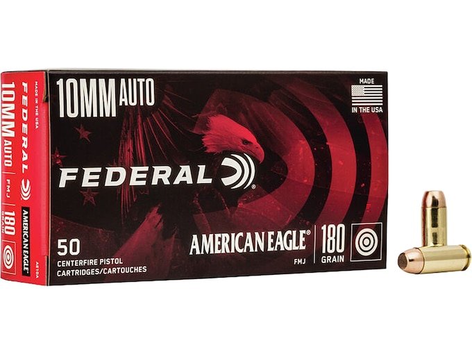 112677.jpg Federal American Eagle Ammunition 10mm Auto 180 Grain Full Metal Jacket - Image 1
