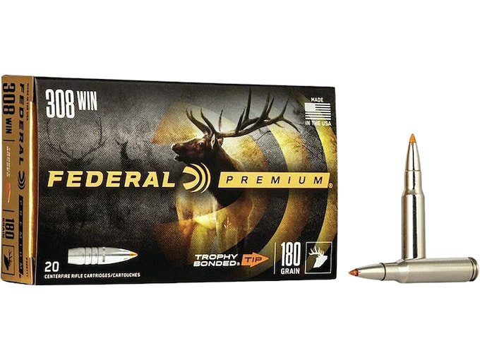 113381.jpg Federal Premium Ammunition 308 Winchester 180 Grain Trophy Bonded Tip Box of 20 - Image 1