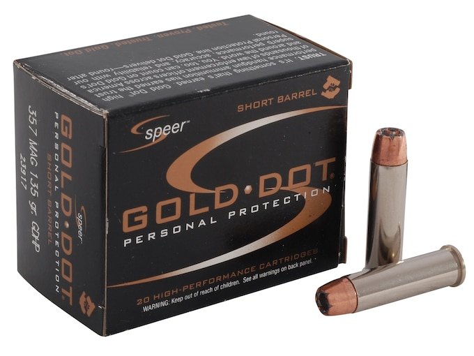 121256.jpg Speer Gold Dot Short Barrel Ammunition 357 Magnum 135 Grain Jacketed Hollow Point - Image 1