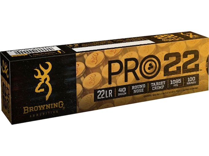 129679.jpg Browning Pro22 Ammunition 22 Long Rifle 40 Grain Lead Round Nose - Image 1