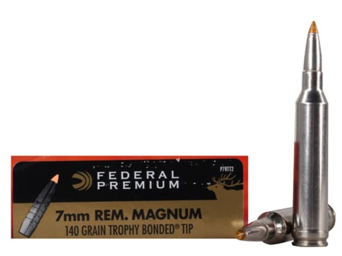 130296.jpg Federal Premium Ammunition 7mm Remington Magnum 140 Grain Trophy Bonded Tip Box of 20 - Image 1