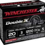 Winchester Double X Turkey Ammunition 20 Gauge 3" 1-5/16 oz #5 Copper Plated Shot Box of 10