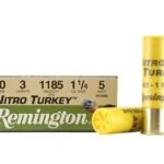 Remington Nitro Turkey Ammunition 20 Gauge 3" 1-1/4 oz of #5 Buffered Shot Box of 10