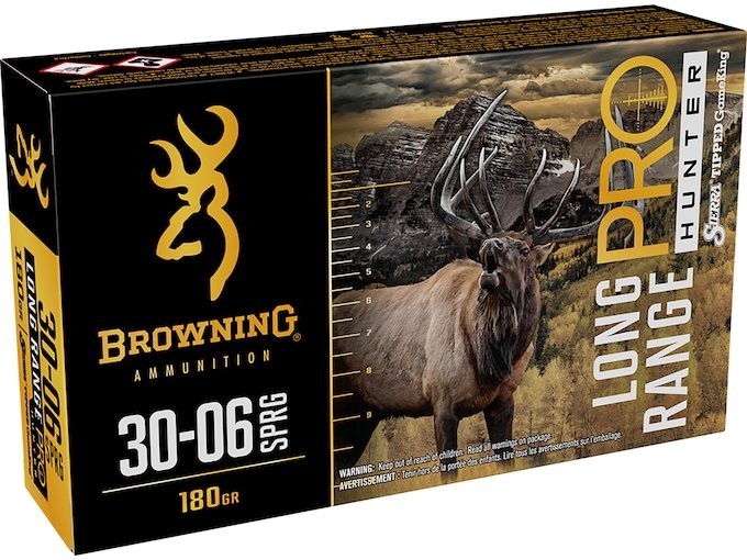 143720.jpg Browning Long Range Pro Hunter Ammunition 30-06 Springfield 180 Grain Sierra GameChanger Tipped GameKing Box of 20 - Image 1