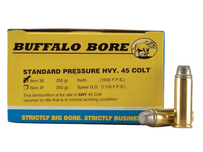 154030.jpg Buffalo Bore Ammunition Outdoorsman 45 Colt (Long Colt) 255 Grain Lead Semi-Wadcutter Gas Check Box of 20 - Image 1