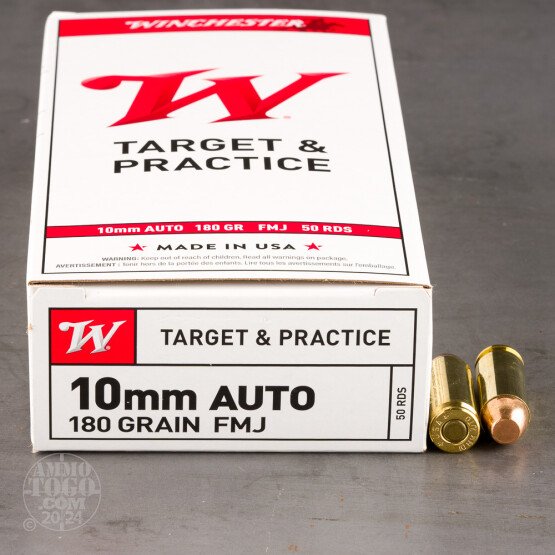 15f84fcd971f9c7f2ea10d1b16bafe45_4.jpg Winchester USA Ammunition 10mm Auto 180 Grain Full Metal Jacket - Image 1