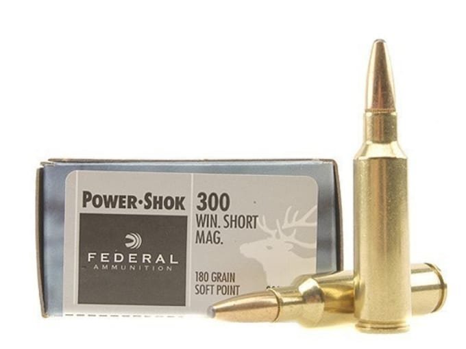 162185.jpg Federal Power-Shok Ammunition 300 Winchester Short Magnum (WSM) 180 Grain Soft Point Box of 20 - Image 1