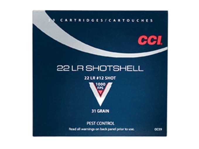 178005.jpg CCI Shotshell Ammunition 22 Long Rifle 31 Grain #12 Shot - Image 1