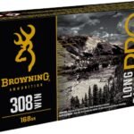Browning Long Range Pro Match Ammunition 308 Winchester 168 Grain Sierra MatchKing Hollow Point Boat Tail Box of 20