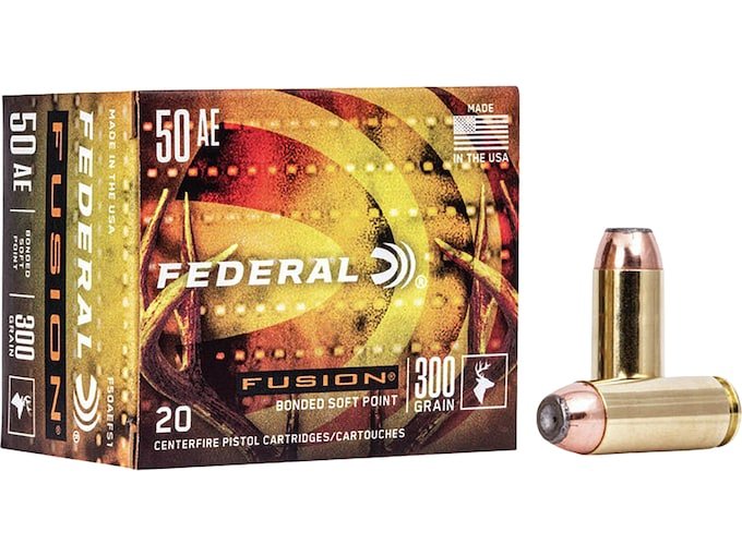 184148.jpg Federal Fusion Ammunition 50 Action Express 300 Grain Bonded Jacketed Hollow Point Box of 20 - Image 1