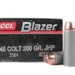Blazer Ammunition 45 Colt (Long Colt) 200 Grain Jacketed Hollow Point Box of 50
