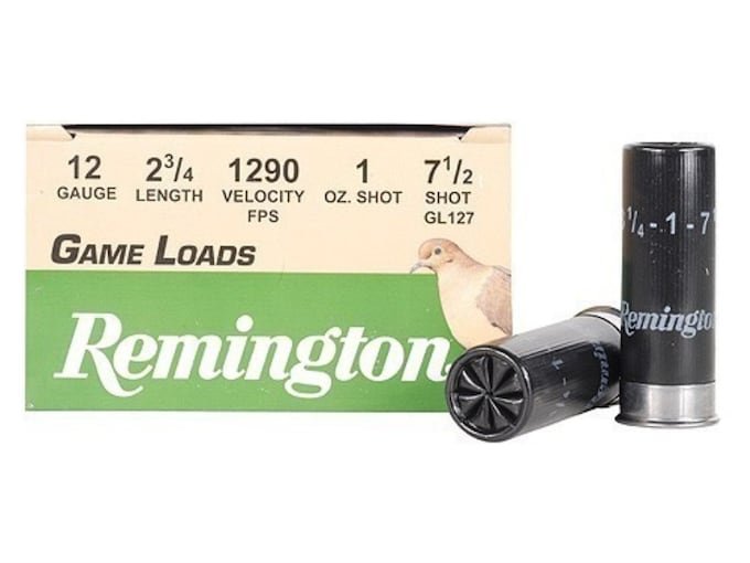 191958.jpg Remington Game Load Ammunition 12 Gauge 2-3/4" 1 oz #7-1/2 Shot - Image 1
