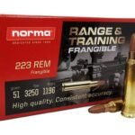 Norma Range & Training Frangible Ammunition 223 Remington 51 Grain Frangible Round Nose Box of 50