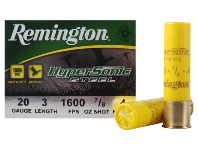 210599.jpg Remington HyperSonic Ammunition 20 Gauge 3" 7/8 oz #4 Non-Toxic Shot Box of 25 - Image 1
