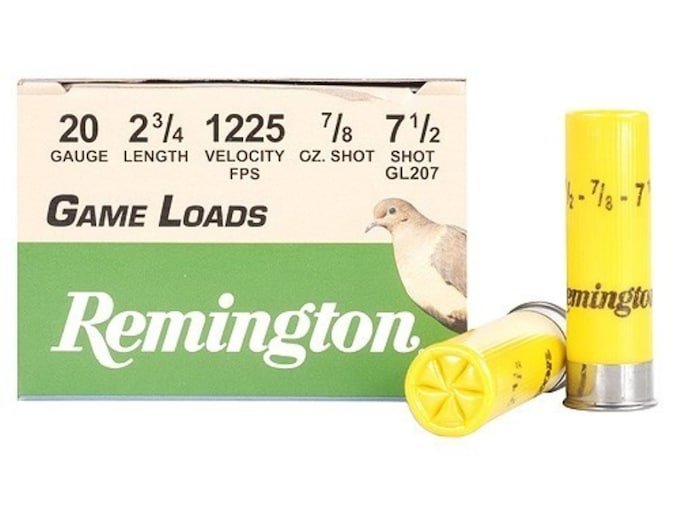 211115.jpg Remington Game Load Ammunition 20 Gauge 2-3/4" 7/8 oz #7-1/2 Shot - Image 1