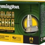Remington Golden Saber Defense Compact Ammunition 380 ACP 102 Grain Brass Jacketed Hollow Point Box of 20