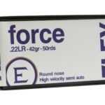 Eley Force Semi-Auto Ammunition 22 Long Rifle High Velocity 42 Grain Lead Round Nose
