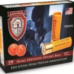 Lightfield Home Defender Less Lethal Ammunition 20 Gauge 2-3/4" Double Rubber Balls Box of 5