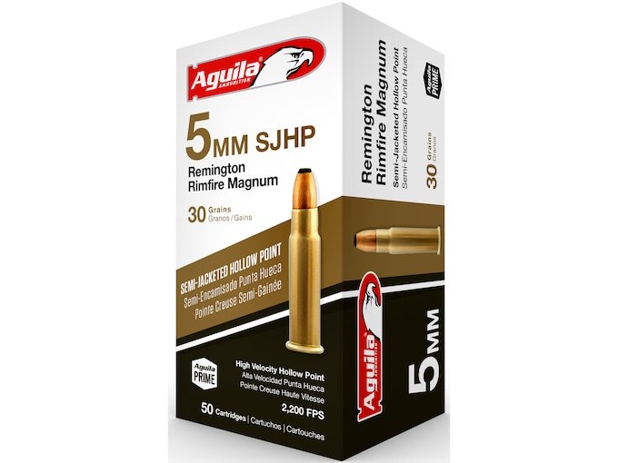 230772.jpg Aguila Ammunition 5mm Remington Magnum 30 Grain Semi-Jacketed Hollow Point - Image 1