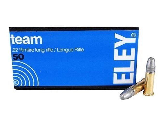 268439.jpg Eley Team Ammunition 22 Long Rifle 40 Grain Lead Flat Nose - Image 1