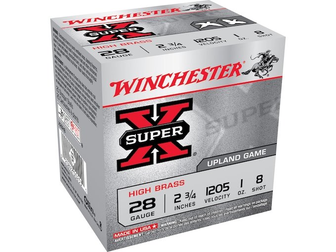 271184.jpg Winchester Super-X High Brass Ammunition 28 Gauge 2-3/4" 1 oz #8 Shot - Image 1