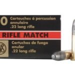 RWS Rifle Match Ammunition 22 Long Rifle 40 Grain Lead Round Nose