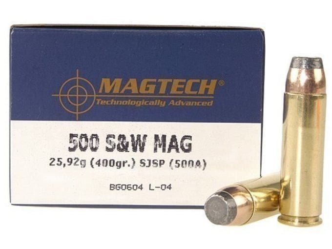 294283.jpg Magtech Ammunition 500 S&W Magnum 400 Grain Semi-Jacketed Soft Point Box of 20 - Image 1