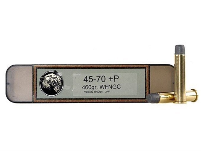 295290.jpg Grizzly Ammunition 45-70 Government +P 460 Grain Cast Performance Lead Wide Flat Nose Gas Check Box of 20 - Image 1