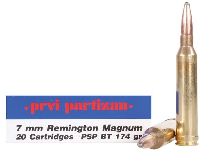 297508.jpg Prvi Partizan Ammunition 7mm Remington Magnum 174 Grain Pointed Soft Point Box of 20 - Image 1