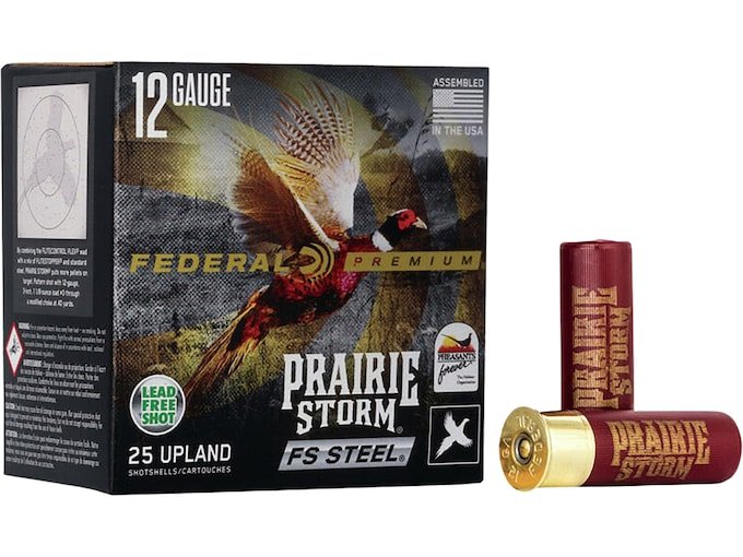 306705.jpg Federal Premium Prairie Storm Ammunition 12 Gauge 1-1/8 oz Non-Toxic Steel Shot - Image 1