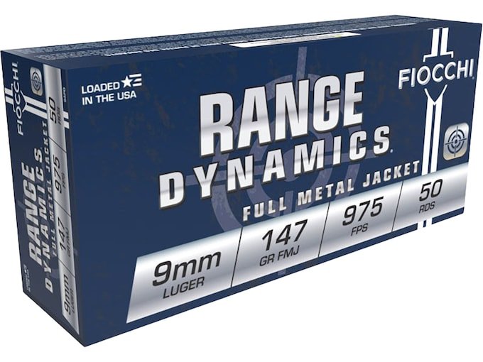 322034.jpg Fiocchi Range Dynamics - Subsonic Ammunition 9mm Luger 147 Grain Full Metal Jacket Box of 50 - Image 1