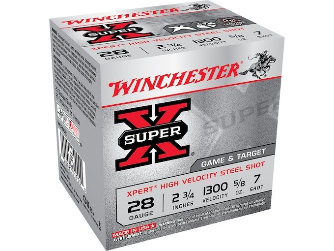 323352.jpg Winchester Xpert Game and Target Ammunition 28 Gauge 2-3/4" 5/8 oz Non-Toxic Steel Shot - Image 1