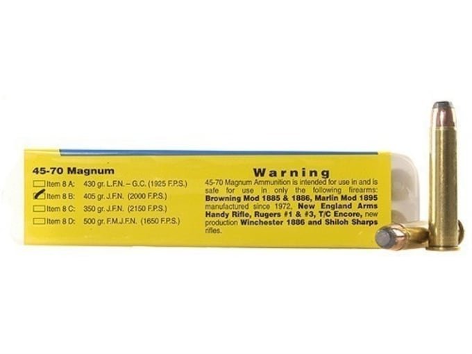 346246.jpg Buffalo Bore Ammunition 45-70 Government 405 Grain Jacketed Flat Nose Box of 20 - Image 1