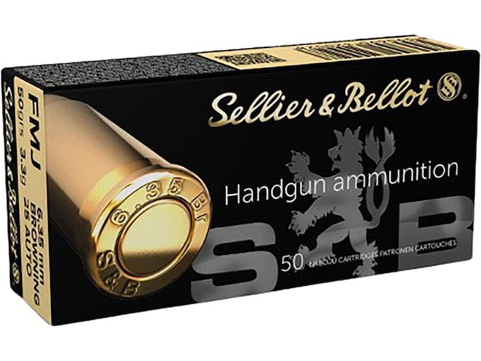 348266.jpg Sellier & Bellot Ammunition 25 ACP 50 Grain Full Metal Jacket Box of 50 - Image 1