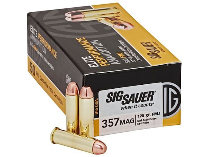 368799.jpg Sig Sauer Elite Performance Ammunition 357 Magnum 125 Grain Full Metal Jacket - Image 1