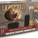 Lightfield Wildlife Control Less Lethal Ammunition 12 Gauge 2-3/4" Mid-Range Rubber Slug Box of 5