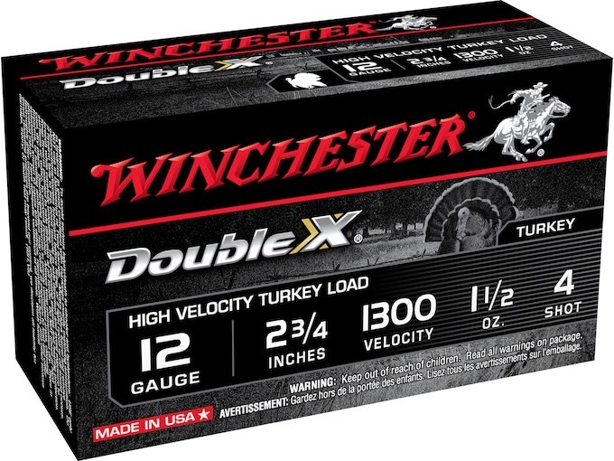 369831.jpg Winchester Double X Turkey Ammunition 12 Gauge 2-3/4" 1-1/2 oz #4 Copper Plated Shot - Image 1