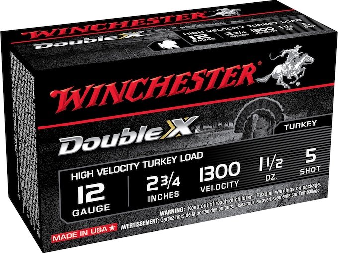 372131.jpg Winchester Double X Turkey Ammunition 12 Gauge 2-3/4" 1-1/2 oz #5 Copper Plated Shot - Image 1