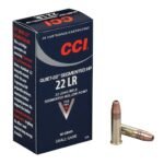 CCI Quiet Ammunition 22 Long Rifle Subsonic 40 Grain Segmented Lead Hollow Point