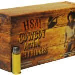 HSM Cowboy Action Ammunition 45 S&W Schofield 200 Grain Hard Cast Lead Round Nose Flat Point Box of 50