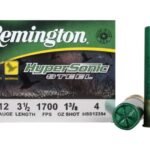 Remington HyperSonic Ammunition 12 Gauge 3-1/2" 1-3/8 oz #4 Non-Toxic Steel Shot