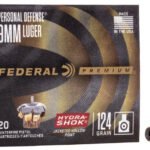 Federal Premium Personal Defense Ammunition 9mm Luger 124 Grain Hydra-Shok Jacketed Hollow Point