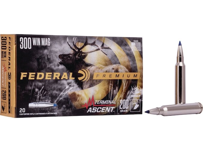 395015.jpg Federal Premium Terminal Ascent Ammunition 300 Winchester Magnum 200 Grain Polymer Tip Bonded Boat Tail - Image 1