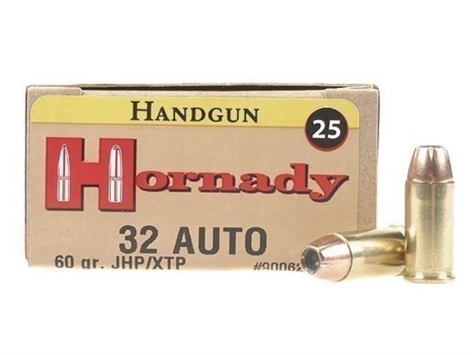 404794.jpg Hornady Custom Ammunition 32 ACP 60 Grain XTP Jacketed Hollow Point Box of 25 - Image 1