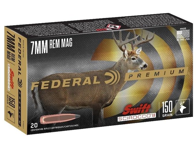 407686.jpg Federal Premium Ammunition 7mm Remington Magnum 150 Grain Swift Scirocco II - Image 1