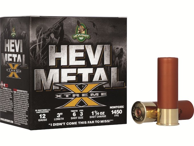 411582.jpg Hevi-Shot Hevi-Metal Xtreme Ammunition 12 Gauge 3" 1-1/4 oz Tungsten & Steel Non-Toxic Shot - Image 1